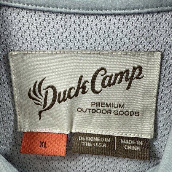 Duck Camp Shirt Men XL Green Long Sleeve Hunting Wing Shooting Button Up Outdoor - Picture 2 of 9